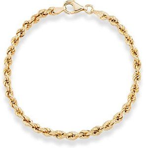 18K Gold Over Sterling Silver 4mm Classic Chain
